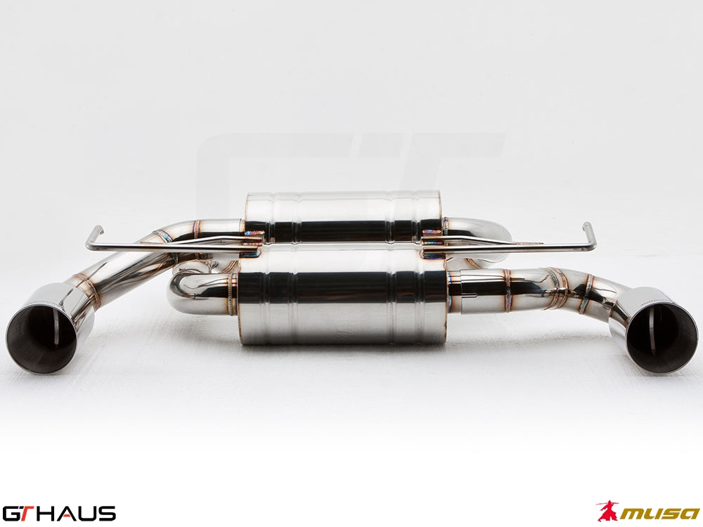 Premium performance exhaust system for Infiniti G37, G37S, Cabrio, and Q60 Coupe, featuring stainless steel construction.