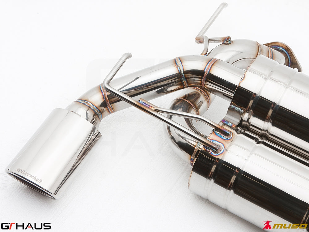 Premium stainless steel exhaust system for Infiniti G37, G37S, Cabrio, and Q60 Coupe, enhancing performance and sound.