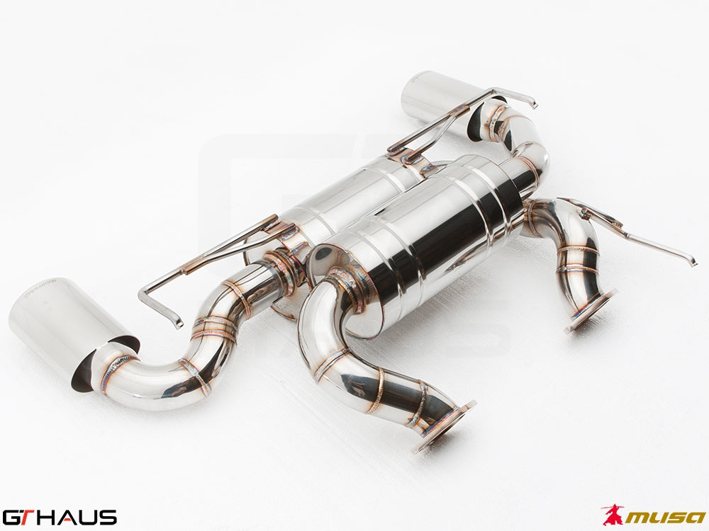 Premium stainless steel exhaust system for Infiniti G37, G37S, Cabrio, and Q60 Coupe, enhancing performance and sound.