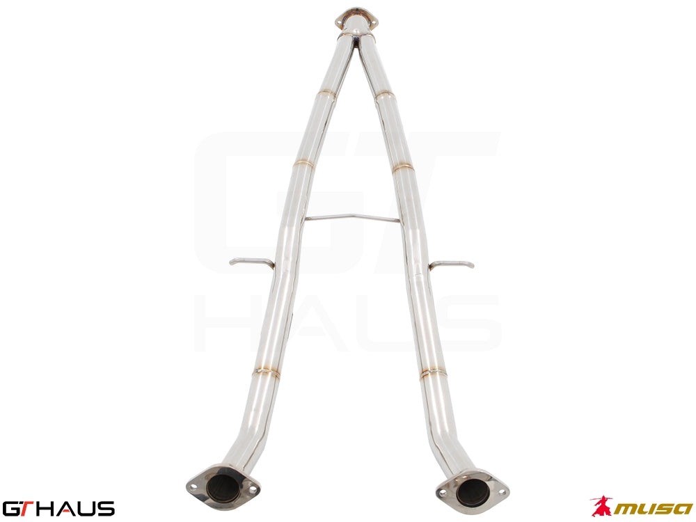 Premium stainless steel straight cat-back mid pipe for Infiniti Q60 Coupe 2017+, designed for GT/GT2/GTS models.