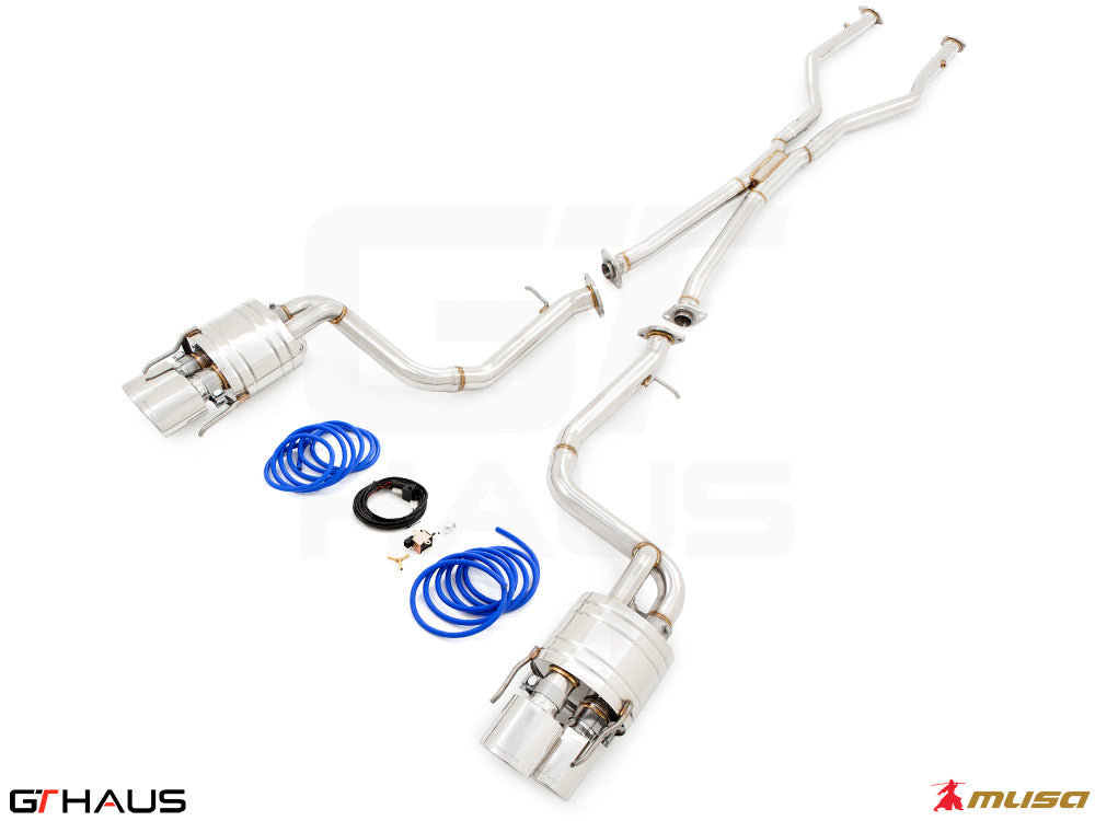 Premium performance exhaust system for Lexus GS-F (V8) 2012+, featuring stainless steel construction and enhanced sound.