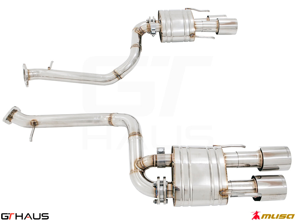 Premium performance exhaust system for Lexus GS-F (V8) 2012+, featuring stainless steel construction and enhanced sound.