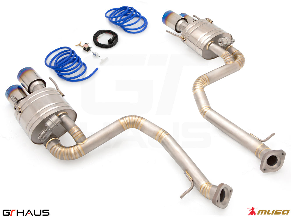 Premium performance exhaust system for Lexus GS-F (V8) 2012+, featuring stainless steel construction and electronic valve control.