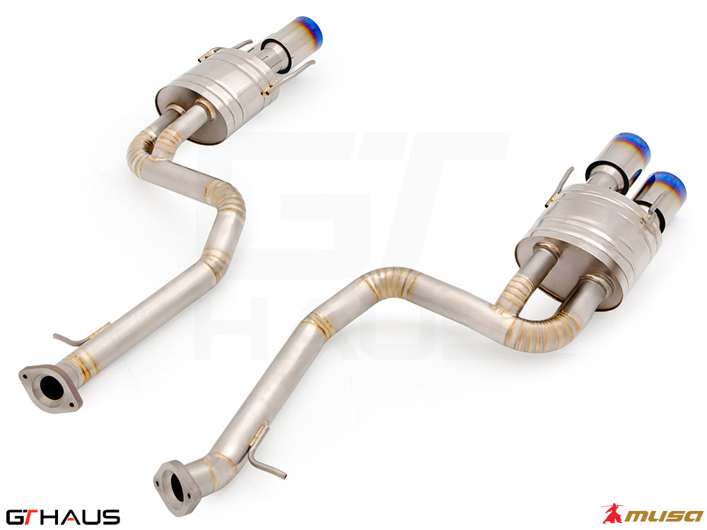 Premium performance exhaust system for Lexus GS-F (V8) 2012+, featuring stainless steel construction and electronic valve control.