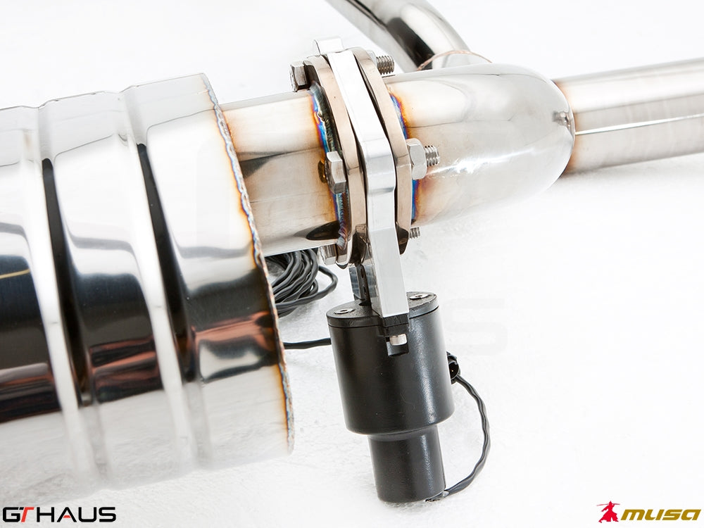 Premium exhaust system component for Lexus IS-F V8 Sedan, featuring stainless steel construction and electronic valve control.