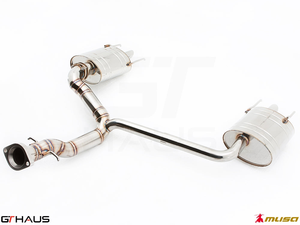 Premium performance exhaust system for Lexus IS-F V8 Sedan, featuring stainless steel construction and enhanced sound.