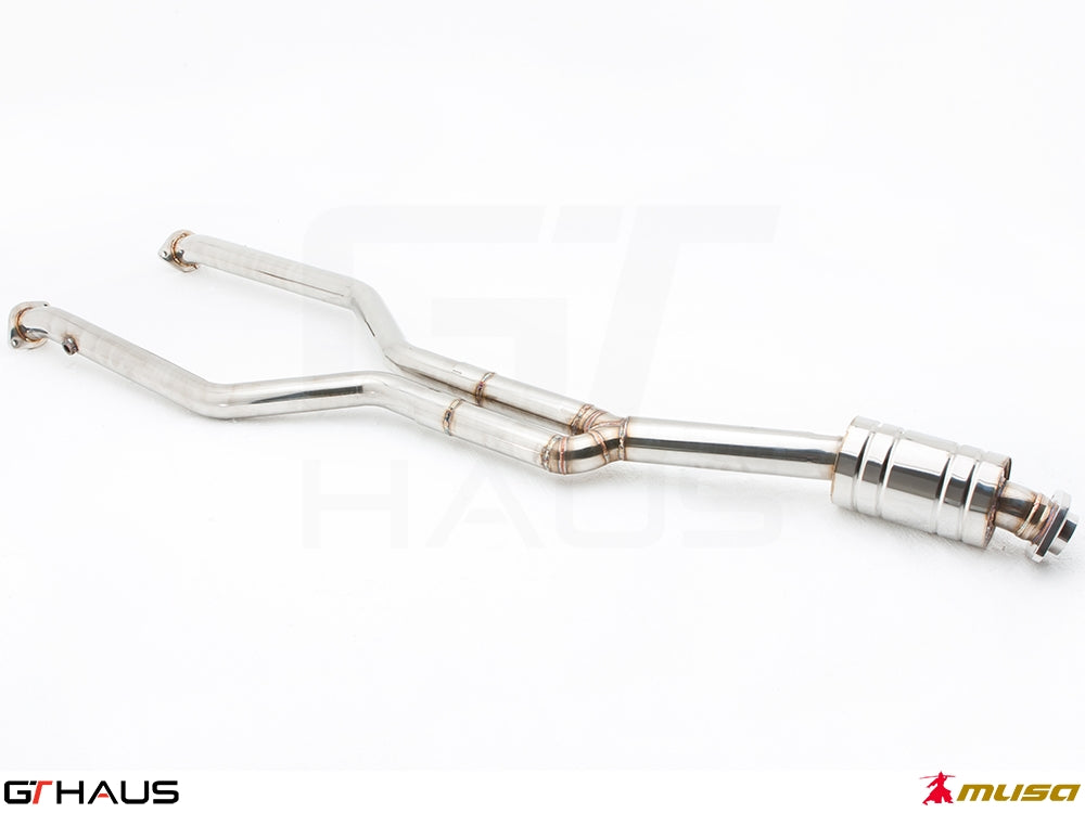 Premium performance exhaust system for Lexus IS-F V8 Sedan, featuring stainless steel construction and advanced design.