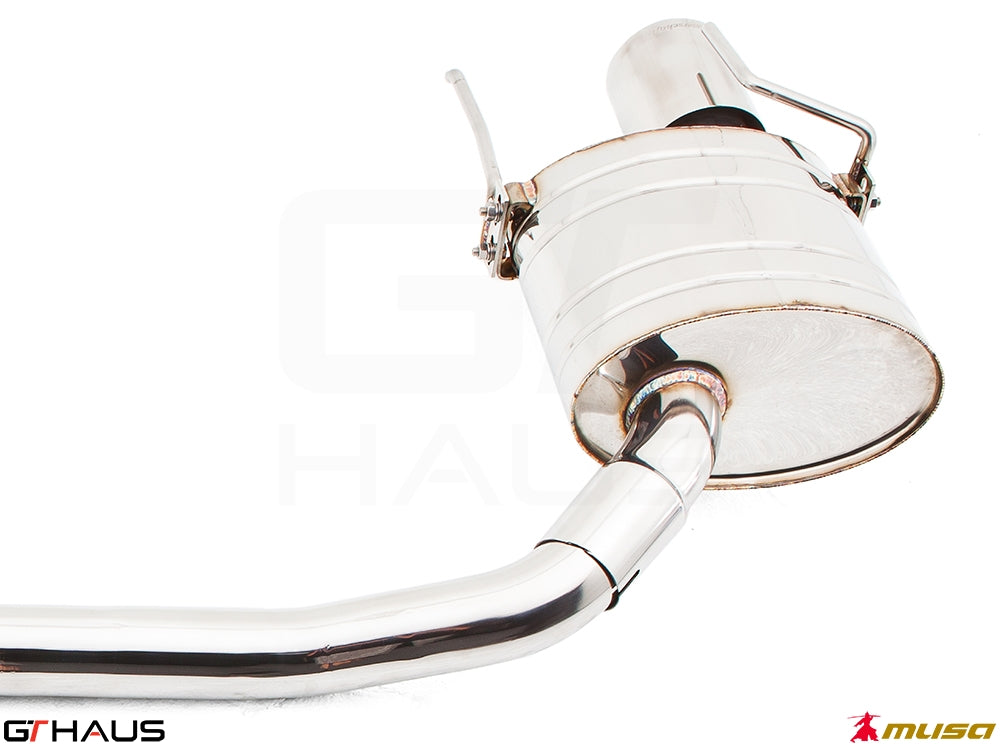 Premium exhaust system for Lexus IS 250/350 V6 Sedan, featuring polished stainless steel construction and sleek design.