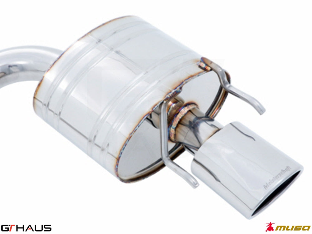 Premium exhaust tip for Lexus IS 250/350/350 F-Sport (AWD) 2014+, featuring polished stainless steel construction.