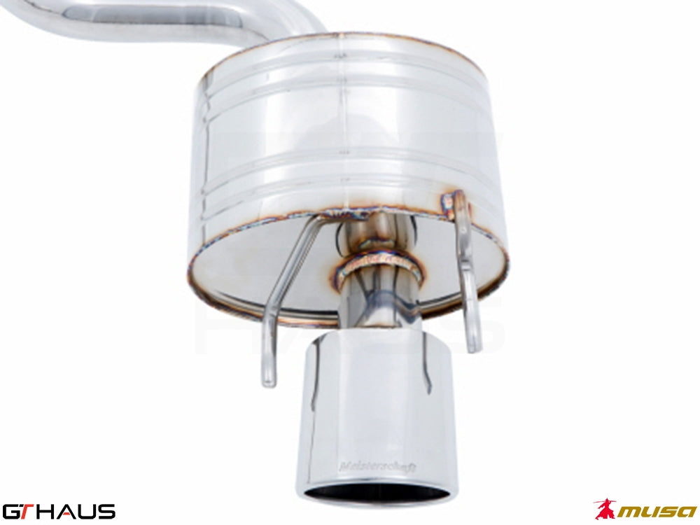 Premium exhaust system for Lexus IS 250/350/350F-sport (AWD) 2014+, featuring a polished tip and durable construction.