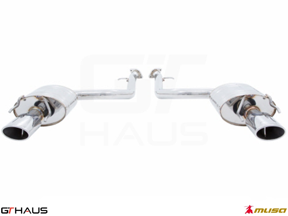 Premium exhaust system for Lexus IS 250/350/350 F-Sport (AWD) 2014+, featuring polished tips and durable construction.