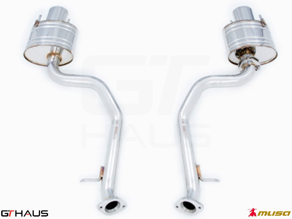 Premium performance exhaust system for Lexus IS 250/350/350F-sport (AWD) 2014+, featuring stainless steel construction.