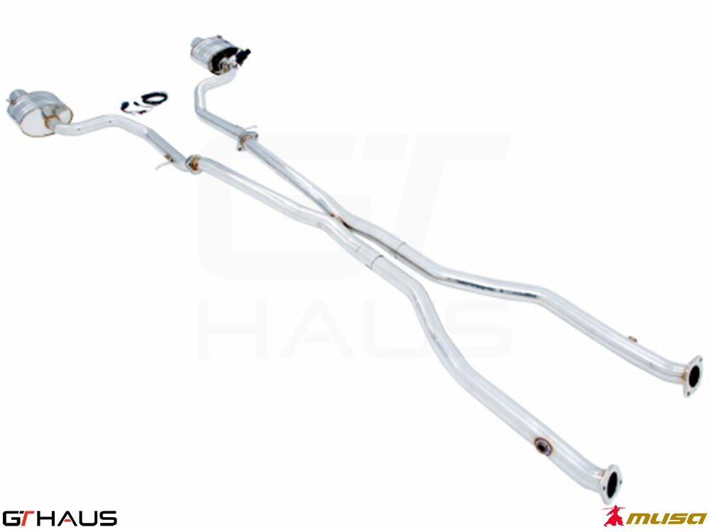 Premium performance exhaust system for Lexus IS 250/350/350 F-Sport (RWD) 2014+, featuring stainless steel construction.
