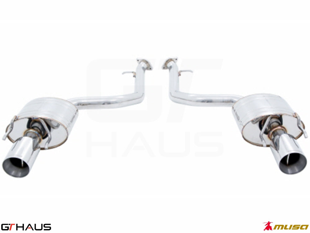 Premium exhaust system for Lexus IS 250/350/350F-sport (RWD) 2014+, featuring polished tips and durable construction.