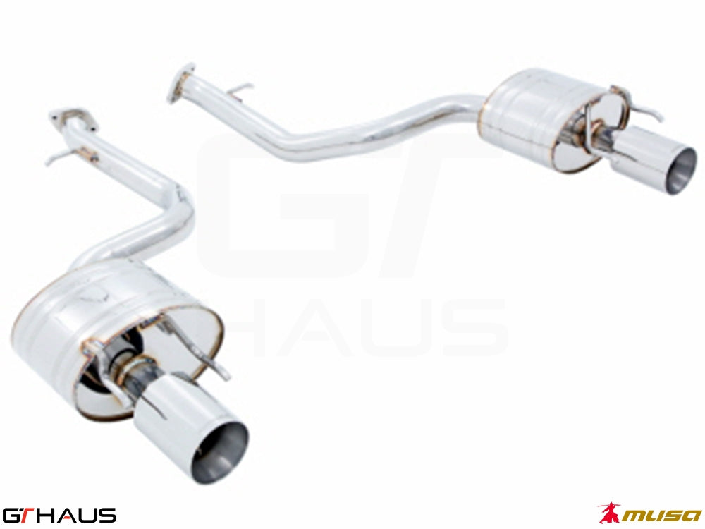 Premium performance exhaust system for Lexus IS 250/350/350 F-Sport (RWD) 2014+, featuring stainless steel construction.