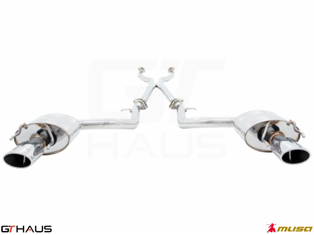 Premium performance exhaust system for Lexus IS 250/350/350F-sport (RWD) 2014+, featuring stainless steel construction.