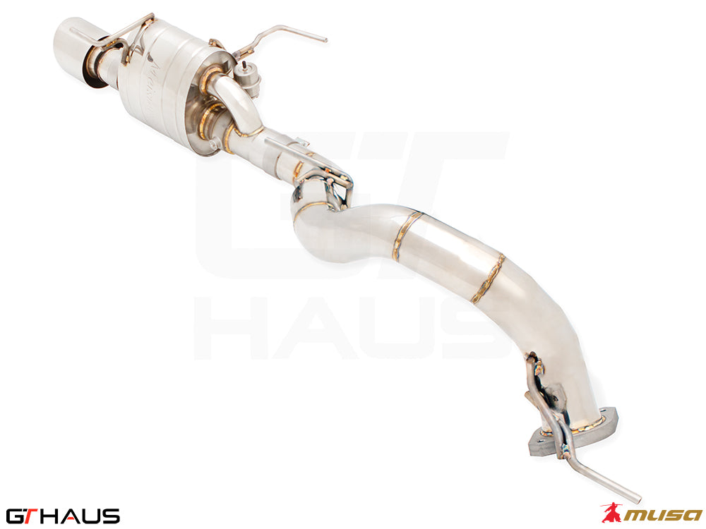 Premium performance exhaust system for Lexus LX600 (2022+) featuring stainless steel construction and electronic valve control.