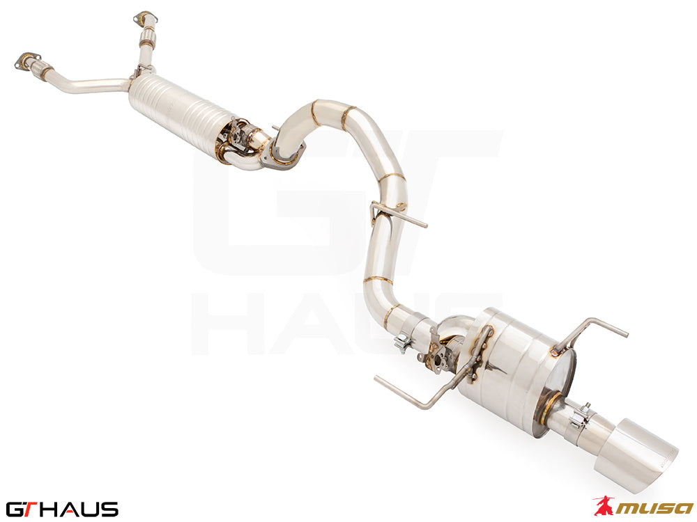 Premium performance exhaust system for Lexus LX600 (2022+) featuring stainless steel construction and electronic valve control.