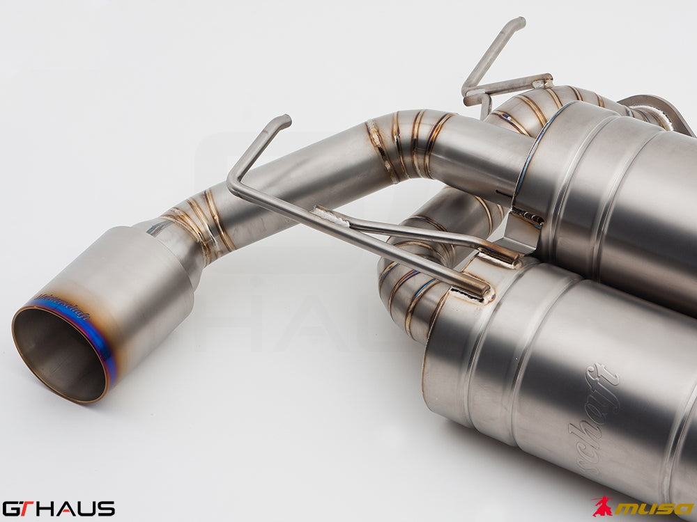Premium exhaust system for Nissan 370Z Nismo Edition, featuring stainless steel construction and precision engineering.