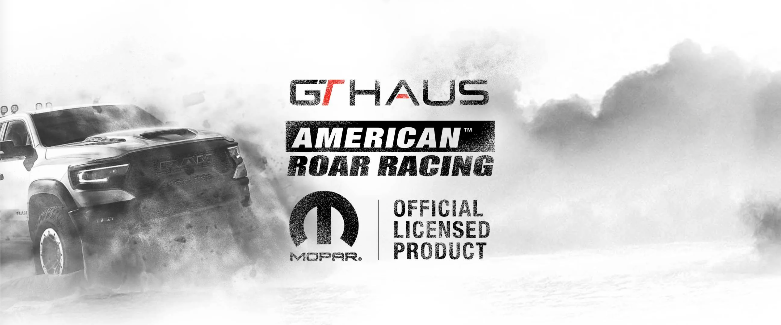 Gthaus American Roar Racing logo with a truck in the background